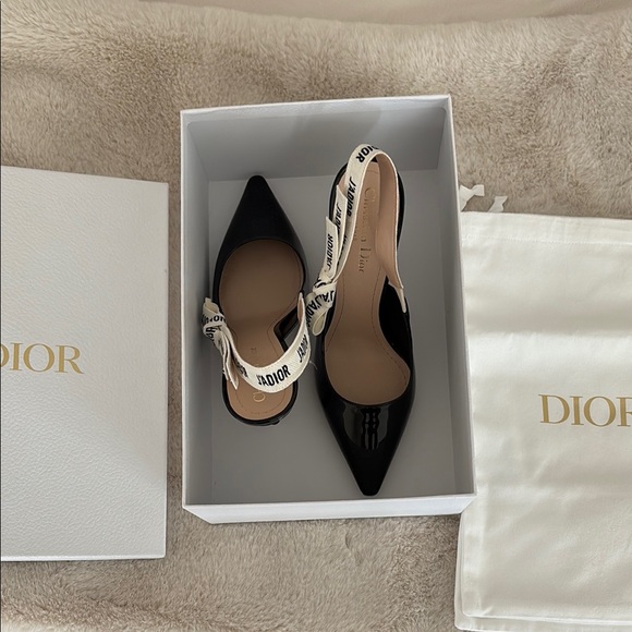 Dior Women's Black Slingback Heels - Picture 2 of 6